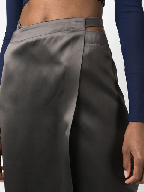 Off-White high-waisted wrap midi skirt - Black