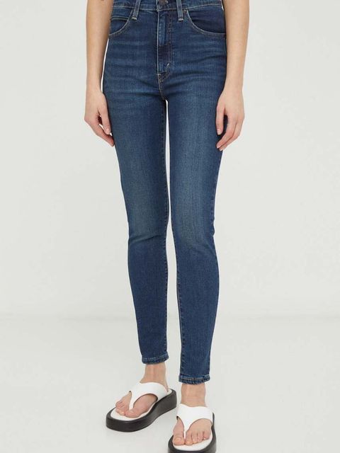 Levi's jeansy RETRO HIGH SKINNY damskie kolor granatowy - zdjęcie produktu nr 1