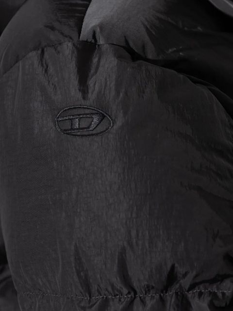 Diesel W-Peyt-Short-New-P1 hooded puffer jacket - Grey