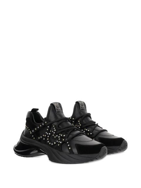 PINKO rhinestone-embellished lace-up sneakers - Black - zdjęcie produktu nr 2