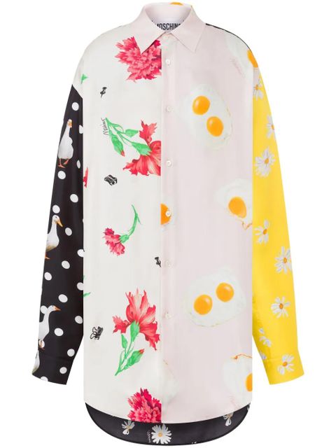 Moschino mix-print shirt - White - zdjęcie produktu nr 1
