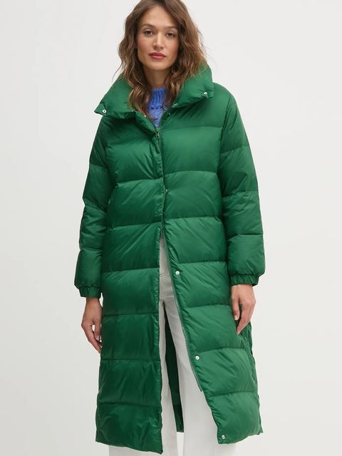 United Colors of Benetton kurtka puchowa damska kolor zielony zimowa 2TWDDN06S