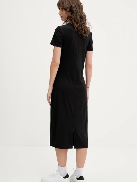 Tommy Jeans sukienka kolor czarny midi rozkloszowana DW0DW19721 - zdjęcie produktu nr 2