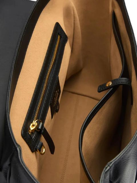 ATP Atelier large Merlara asymmetrical-flap tote bag - Black