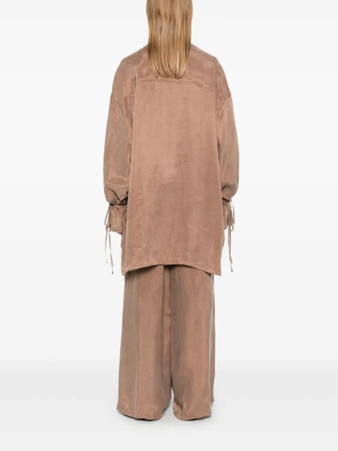 Blumarine gabardine shirt - Brown