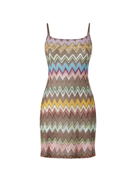 Missoni zigzag-pattern mini dress - Brown - zdjęcie produktu nr 1