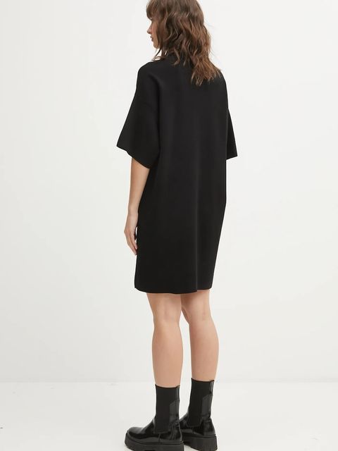 Hugo Blue sukienka Simo_B kolor czarny midi oversize 50554219