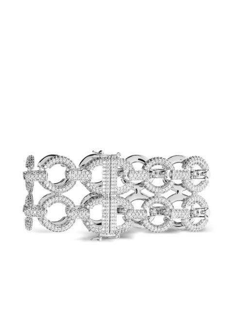 Self-Portrait crystal-embellished chain bracelet - Silver