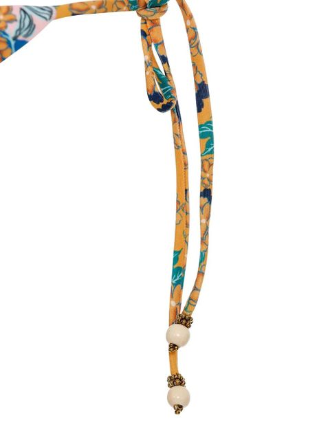 Agua By Agua Bendita Alegria patchwork-print bikini bottoms - Blue