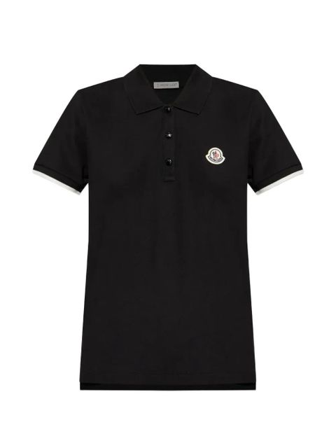 Moncler logo-patch polo shirt - Black - zdjęcie produktu nr 1