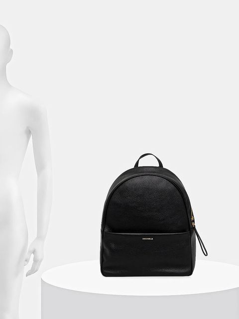 Coccinelle plecak skórzany NORY damski kolor czarny duży gładki E1 U45 14 01 01