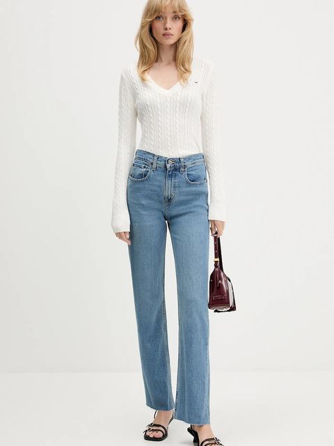 Abercrombie & Fitch jeansy damskie high waist KI155-5696-278 - zdjęcie produktu nr 2