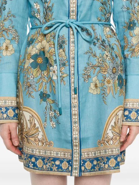 ALEMAIS floral-print belted dress - Blue - zdjęcie produktu nr 2