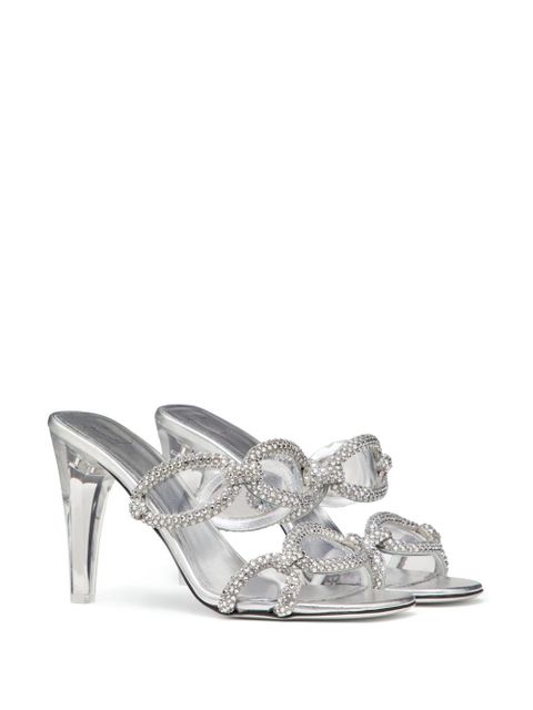 Valentino Garavani 100mm Chain 1967 sandals - Silver - zdjęcie produktu nr 2