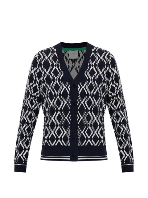 BOGNER Amber diamond-pattern cardigan - Blue - zdjęcie produktu nr 1