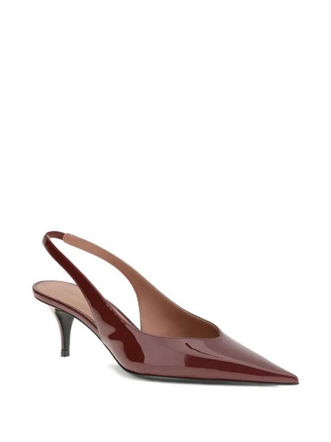 Amina Muaddi 55mm Anok slingback heeled sandals - Red - zdjęcie produktu nr 2