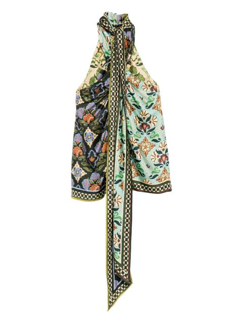 ALEMAIS geometric-pattern blouse - Blue - zdjęcie produktu nr 1