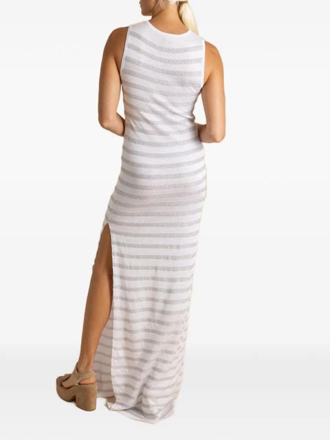 Missoni crew-neck striped maxi dress - White