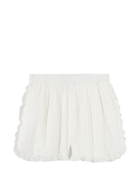 Claudie Pierlot lace-trim pleated shorts - White - zdjęcie produktu nr 1