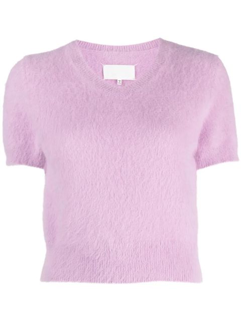 Maison Margiela short-sleeve knitted top - Purple - zdjęcie produktu nr 1