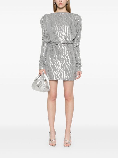 ROTATE BIRGER CHRISTENSEN sequined mini dress - Grey - zdjęcie produktu nr 2