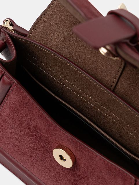 Furla torebka skórzana kolor bordowy WB01884.BX2567.T1R00