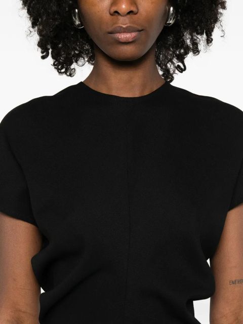 TOTEME short-sleeve midi dress - Black