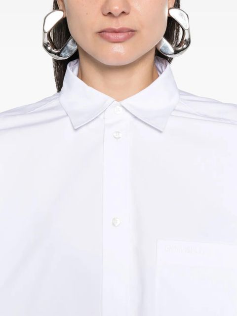 Balenciaga asymmetric poplin shirt - White