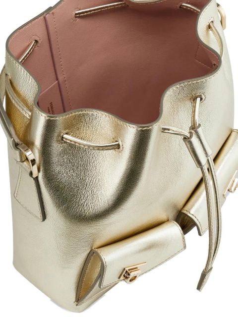 Ferragamo multipocket bucket bag - Gold