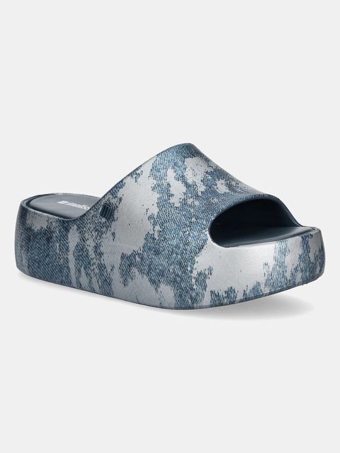 Melissa klapki FREE PLATFORM SLIDE DENIM damskie kolor niebieski na platformie M 36149 - zdjęcie produktu nr 1