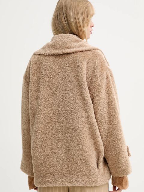 Marella płaszcz wełniany kolor brązowy 2523086091200