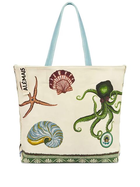 ALEMAIS graphic-print tote bag - Neutrals - zdjęcie produktu nr 1