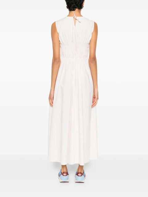 Cecilie Bahnsen gathered sleeveless midi dress - Pink