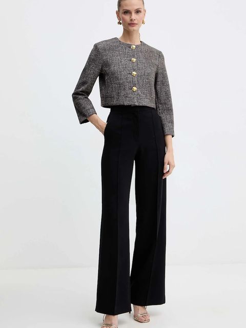 Pinko marynarka z domieszką wełny kolor brązowy jednorzędowa gładka 105708 A2QX - zdjęcie produktu nr 2