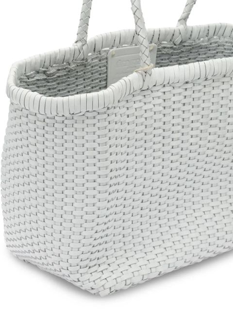 DRAGON DIFFUSION small woven leather shoulder bag - White