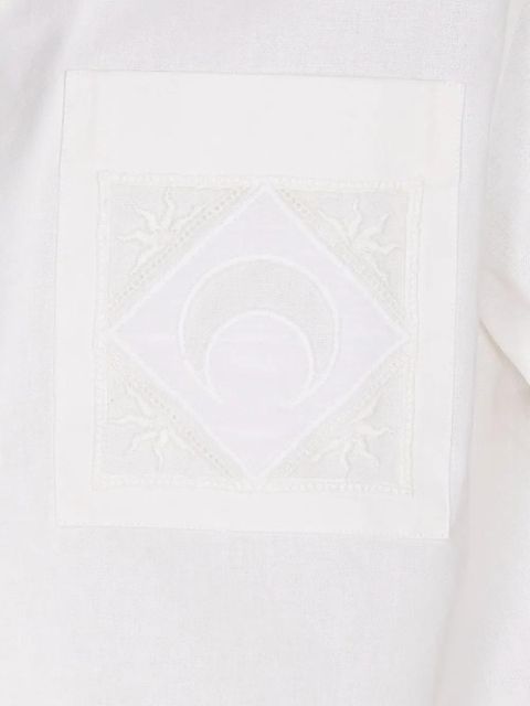 Marine Serre embroidered-detail shirt - White - zdjęcie produktu nr 2