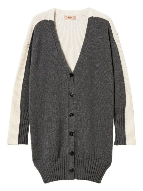 TWINSET colour-block cardigan - Grey - zdjęcie produktu nr 1