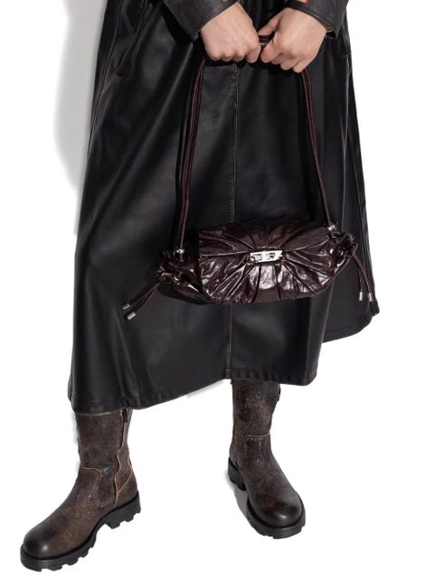 Diesel pleated clasp tote bag - Brown - zdjęcie produktu nr 2