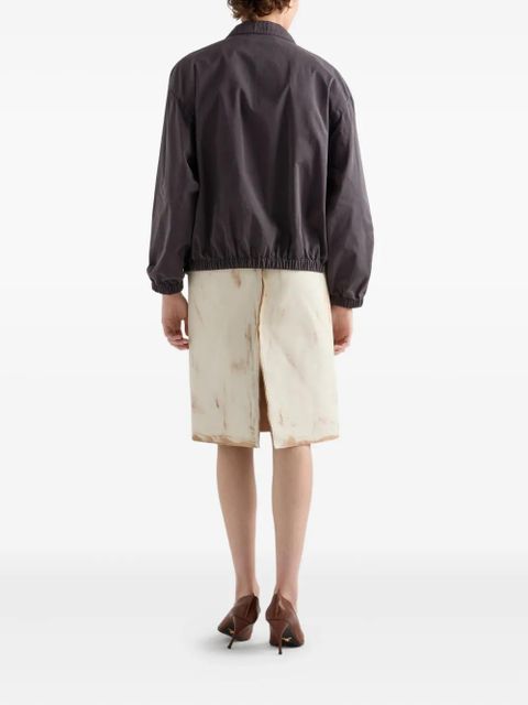 Prada shirt-collar welt-pocket jacket - Grey