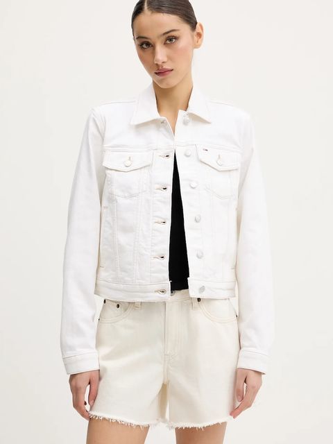 Tommy Jeans kurtka jeansowa kolor biały przejściowa DW0DW20121 - zdjęcie produktu nr 1