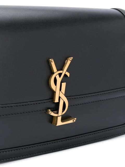 Saint Laurent monogram leather shoulder bag - Black
