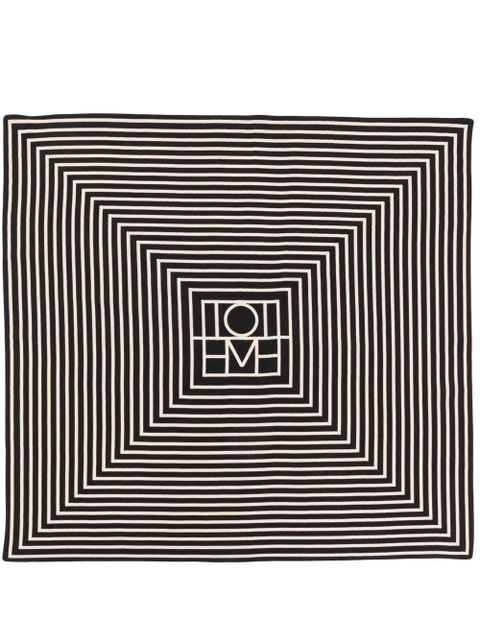 TOTEME Signature Monogram silk scarf - Black
