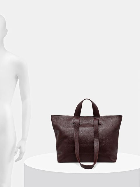 Answear Lab torebka skórzana kolor bordowy