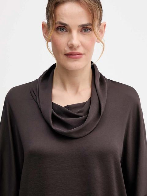 Joseph Ribkoff bluzka damska kolor brązowy gładka 254217