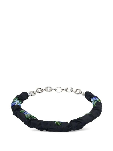 Simone Rocha floral-embroidered chain belt - Black - zdjęcie produktu nr 1