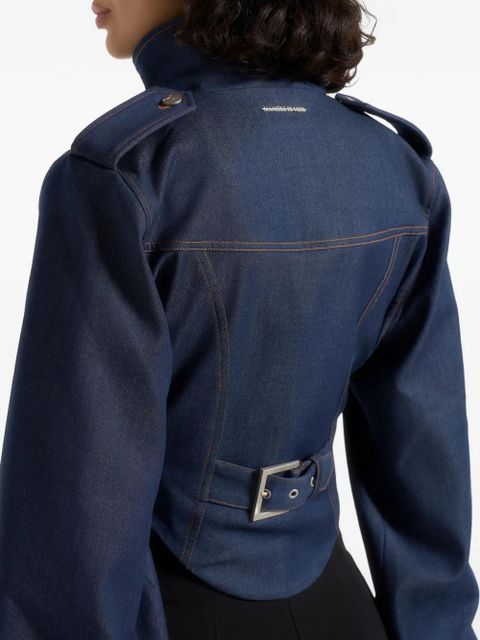 Manière De Voir Solange corset denim jacket - Blue