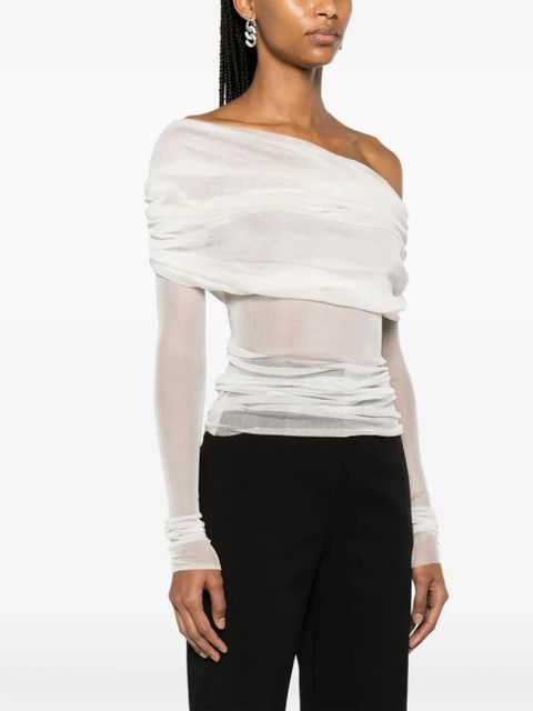 Christopher Esber Veiled silk top - White - zdjęcie produktu nr 2