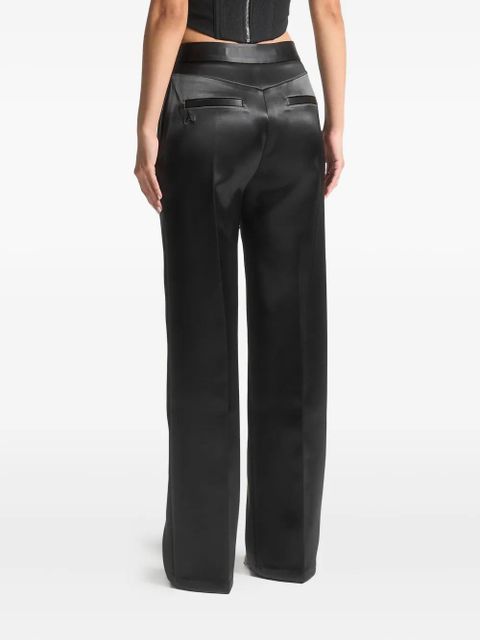 Manière De Voir Bella satin tailored trousers - Black