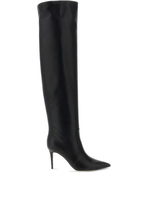 Gianvito Rossi 85mm Hansen Cuissard pointed-toe boots - Black - zdjęcie produktu nr 1