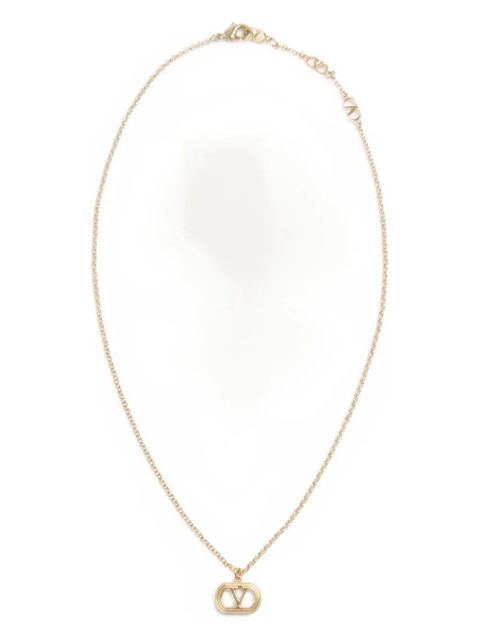 Valentino Garavani Ovalette logo-pendant necklace - Gold - zdjęcie produktu nr 1